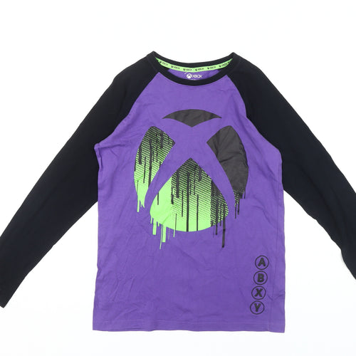 Xbox Boys Purple Graphic Long Sleeve T-Shirt 12-13 Years