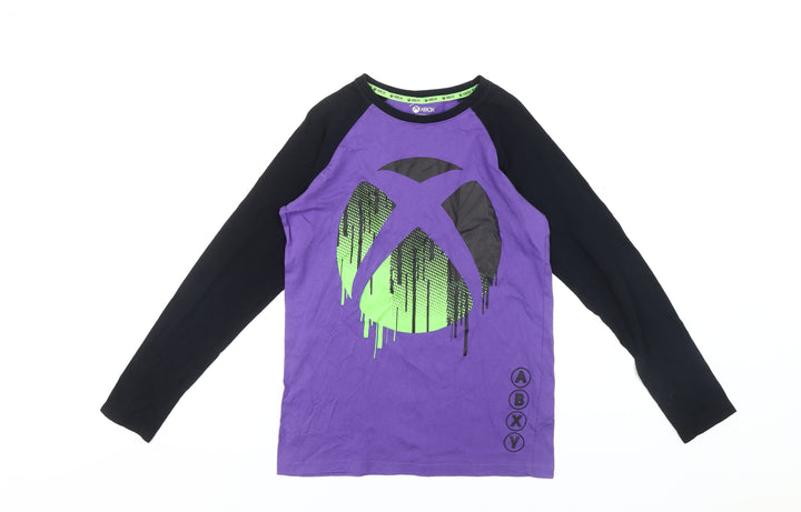 Xbox Boys Purple Graphic Long Sleeve T-Shirt 12-13 Years
