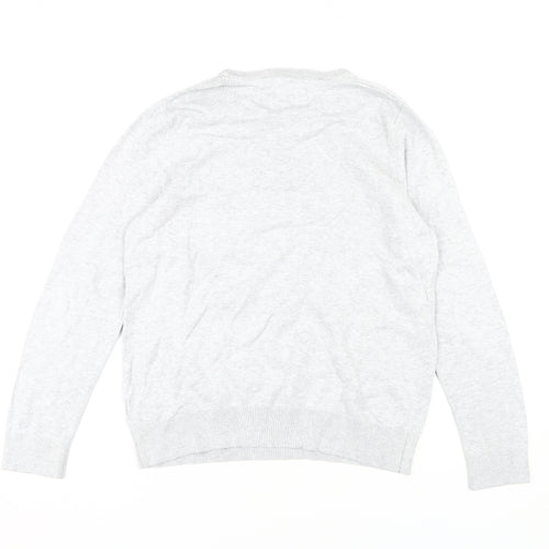 Maine Women's Grey Cotton Pullover Jumper Size 14