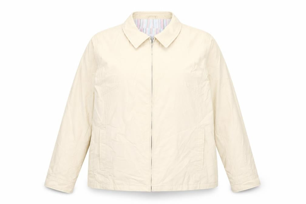 Front view of Berketex Women's Beige Jacket, size 18, Classic Fit
