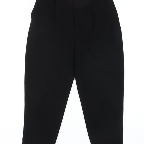Zara Women Black Tapered Trousers M
