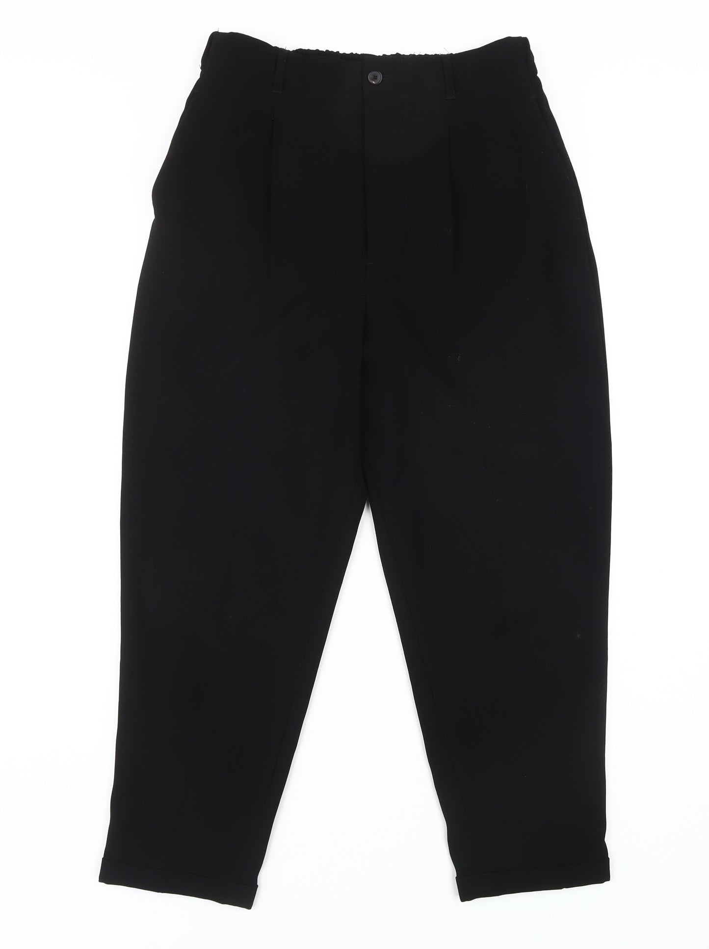 Zara Women Black Tapered Trousers M