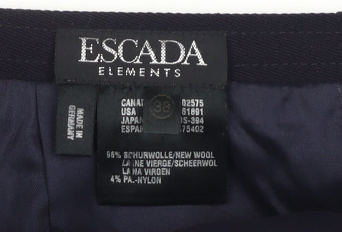 Escada Women's Black Wool Pencil Skirt Size 10