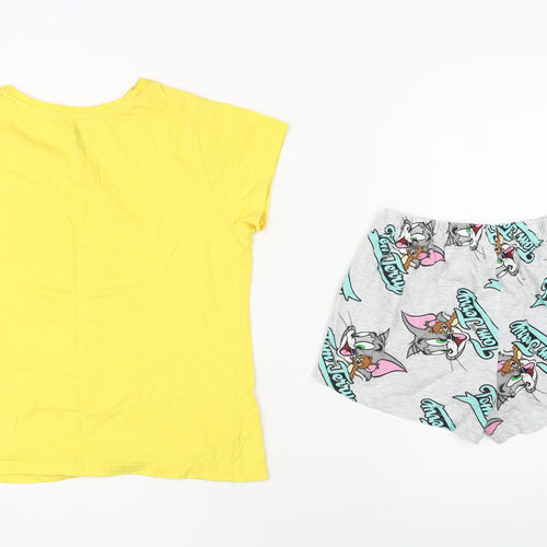 Tom and Jerry Women's Pyjama Set, Yellow, Size 10-12