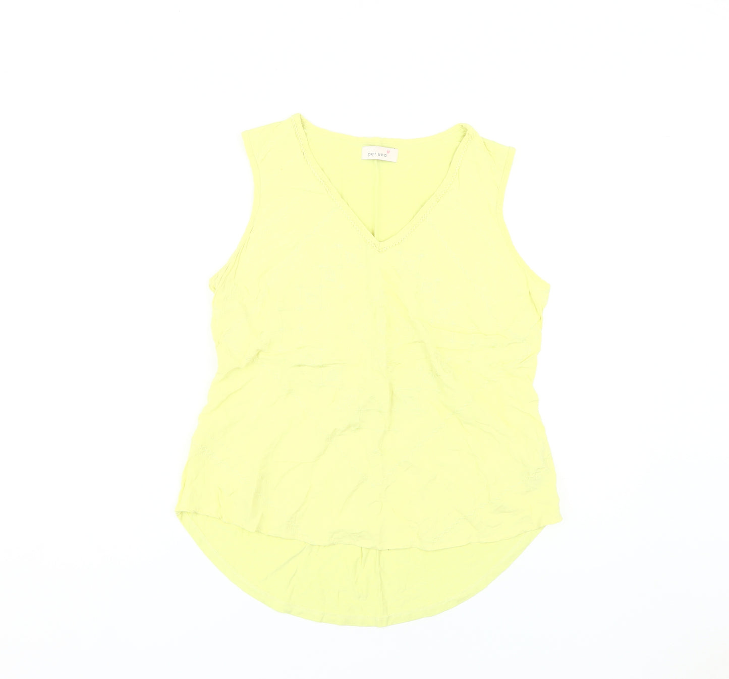 Marks and Spencer Women's Yellow Tank Top, Size 14