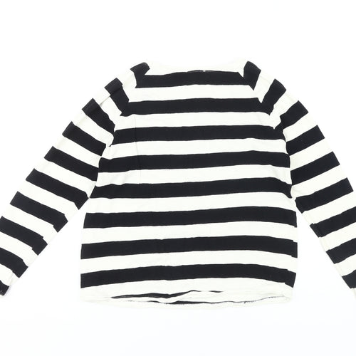 Street One Women's Black Striped Jersey Top Size 10