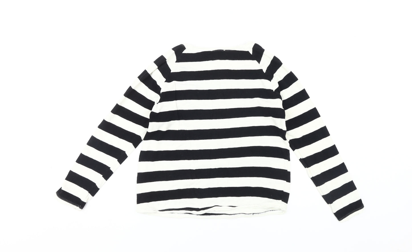 Street One Women's Black Striped Jersey Top Size 10