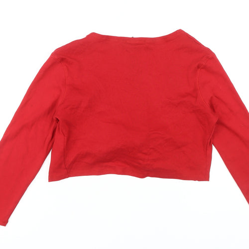 Marks and Spencer Women's Red Cardigan Size 10