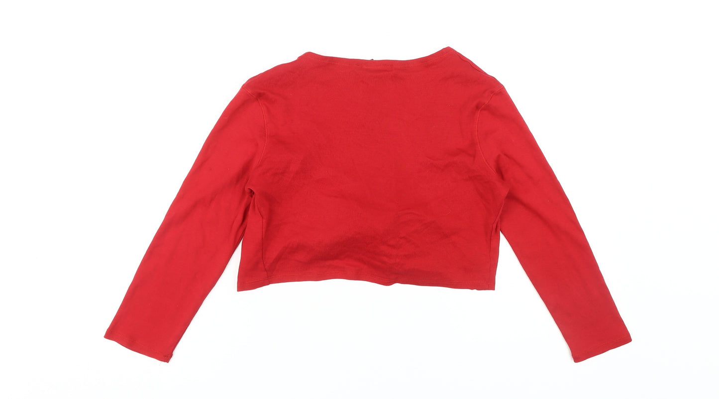 Marks and Spencer Women's Red Cardigan Size 10