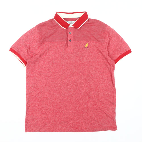 Kangol Men's Red Polo Shirt L - Classic Short Sleeve