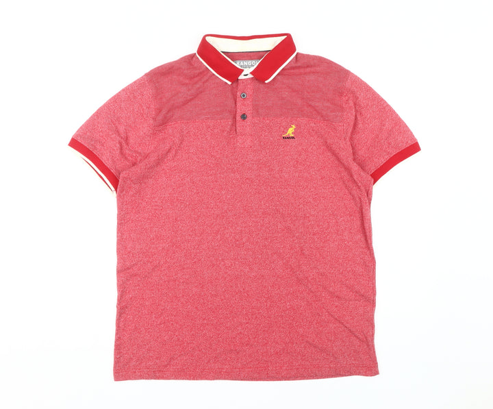 Kangol Men's Red Polo Shirt L - Classic Short Sleeve