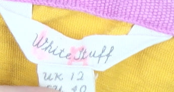 White Stuff Women's Yellow Cotton Scoop Neck T-Shirt - Size 12