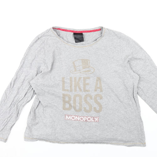 Monopoly Unisex Adults Grey T-Shirt Size 18