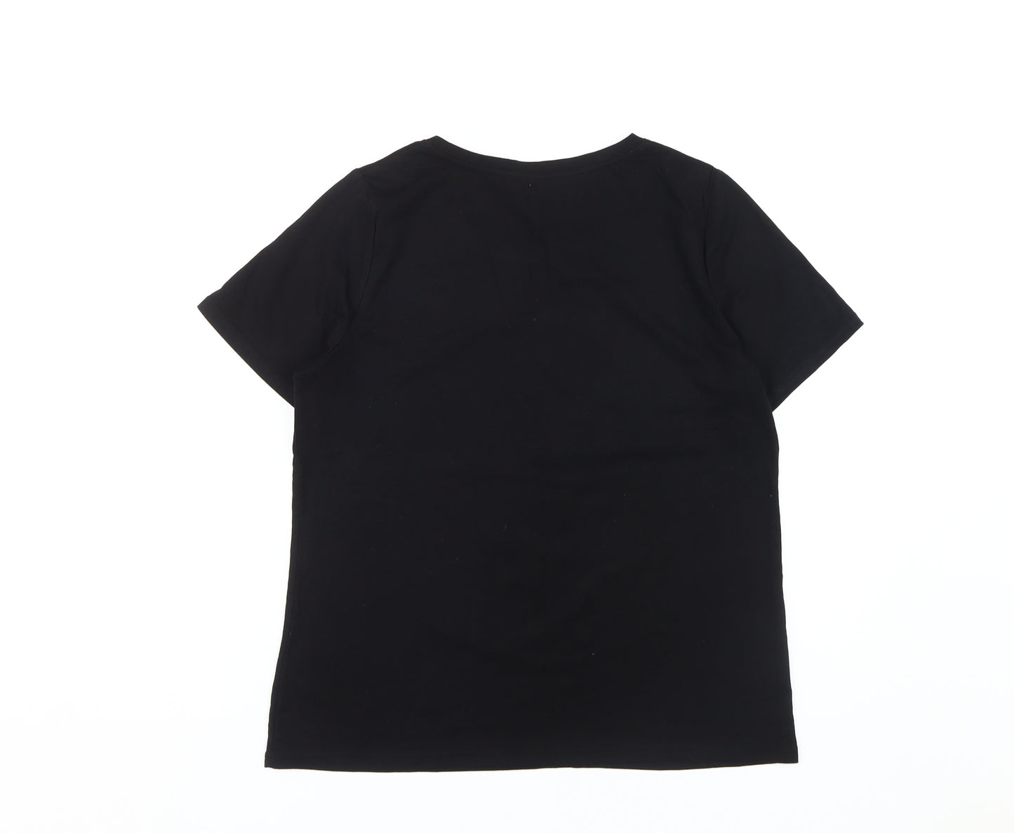 Bonmarché Women's Black Giraffe Embroidered T-Shirt Size 12
