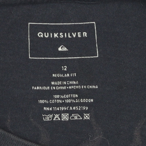 Quiksilver Unisex Blue T-Shirt Size 12