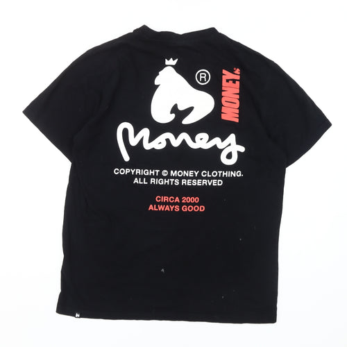 Money Men's Black Logo T-Shirt Size L
