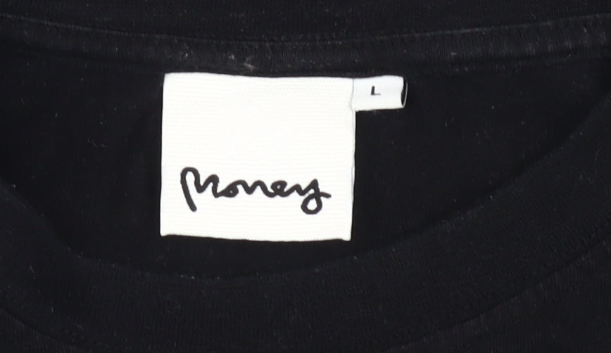 Money Men's Black Logo T-Shirt Size L