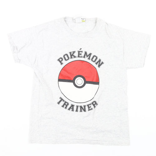 Pokémon Boys Grey T-Shirt, 9-10 Years, Graphic Short Sleeve