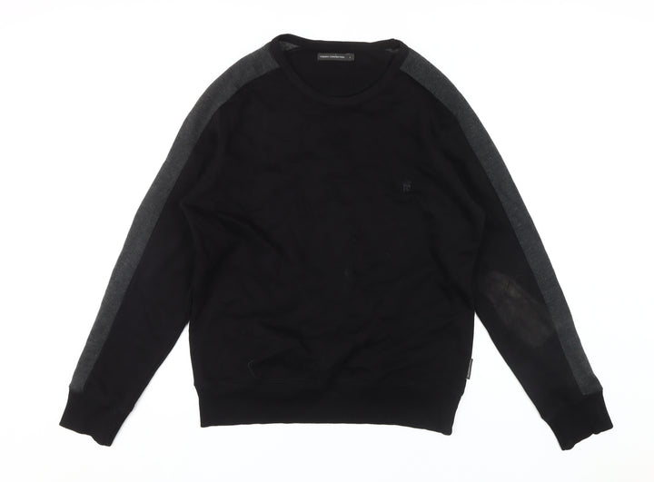 French Connection Men's Black Sweatshirt L Pullover