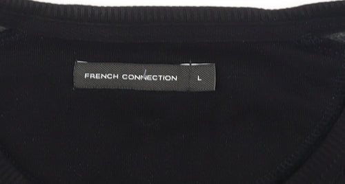 French Connection Men's Black Sweatshirt L Pullover
