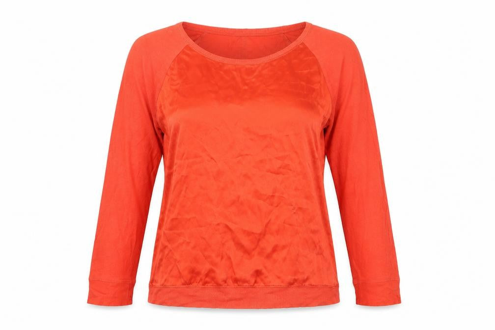 Front view of Jigsaw Women's Red Long Sleeve Top, size S