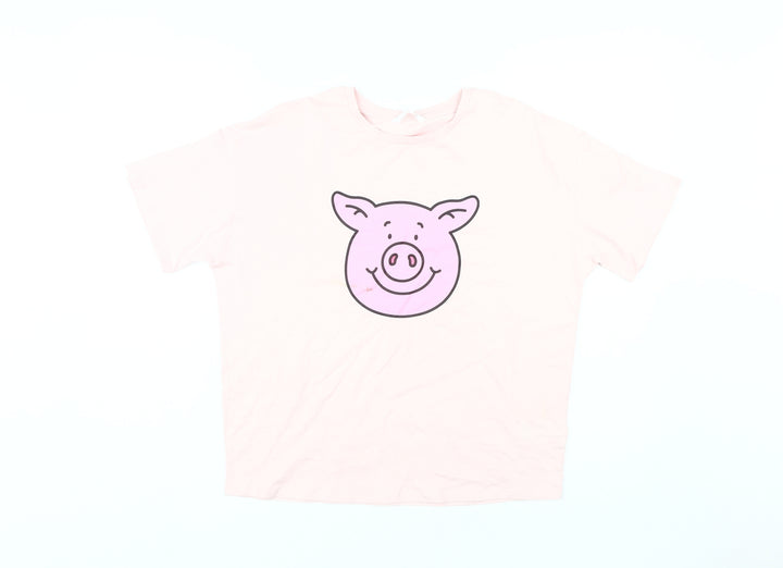 Marks and Spencer Girls Pink Graphic T-Shirt 13-14 Years