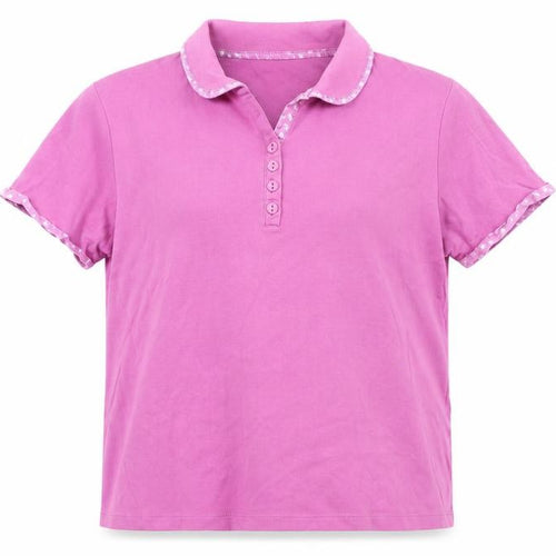 Isle Women's Pink Polo Top, Size L, Short Sleeve Cool Casual
