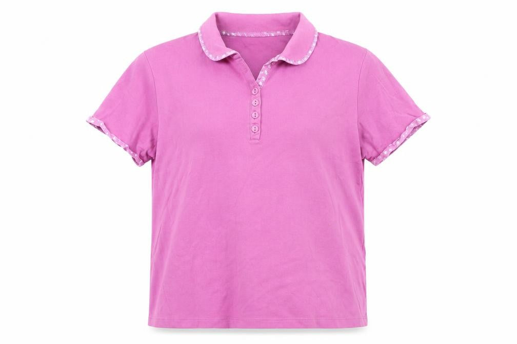 Isle Women's Pink Polo Top, Size L, Short Sleeve Cool Casual