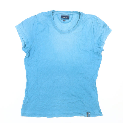 Seasalt Women's Blue Cotton T-Shirt Size 12