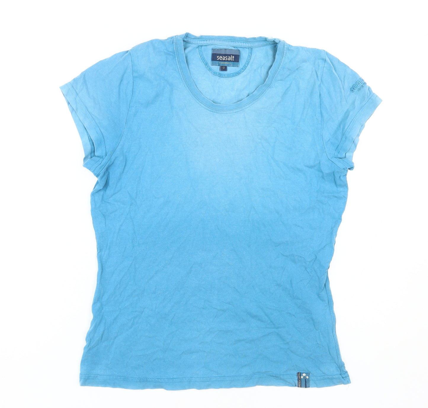 Seasalt Women's Blue Cotton T-Shirt Size 12