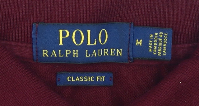 Ralph Lauren Men's Red Polo Shirt Medium