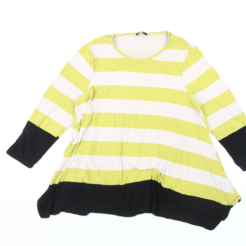 Roman Women's Multicoloured Striped Tunic T-Shirt Size 18
