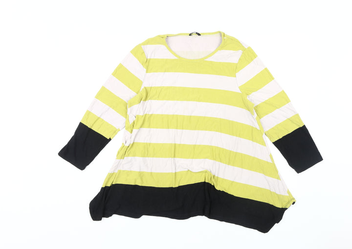 Roman Women's Multicoloured Striped Tunic T-Shirt Size 18