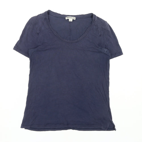 Whistles Women's Blue T-Shirt Size 8