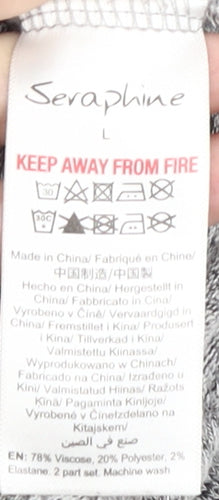 Seraphine Women's Grey Wrap V-Neck Maternity Top L