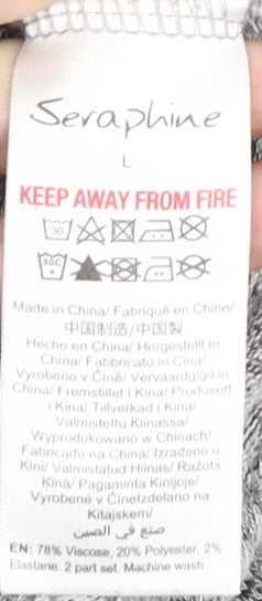 Seraphine Women's Grey Wrap V-Neck Maternity Top L