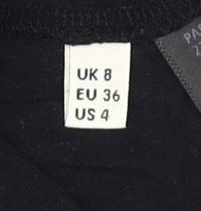 Whistles Women's Black Round Neck T-Shirt Size 8