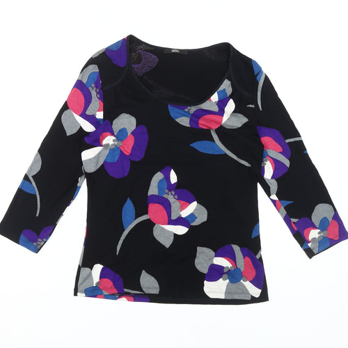 Marks and Spencer Women's Black Floral Jersey Top