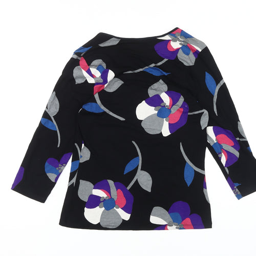 Marks and Spencer Women's Black Floral Jersey Top