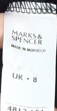 Marks and Spencer Women's Black Floral Jersey Top