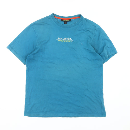 Nautica Men's Blue Graphic Print T-Shirt, Size M