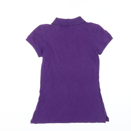 GAP Women's Purple Polo Shirt M - Casual Collared Cotton