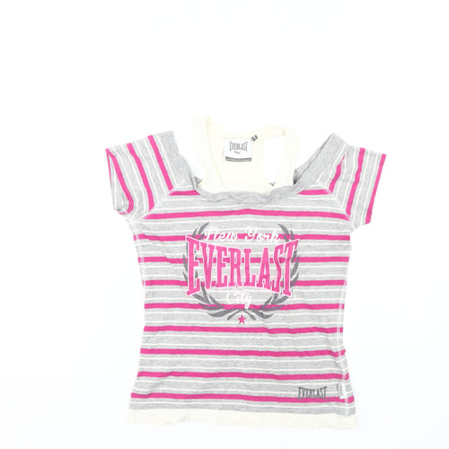 Everlast Women's Multicoloured Striped T-Shirt, Size 8