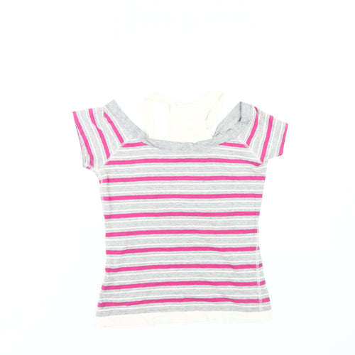 Everlast Women's Multicoloured Striped T-Shirt, Size 8