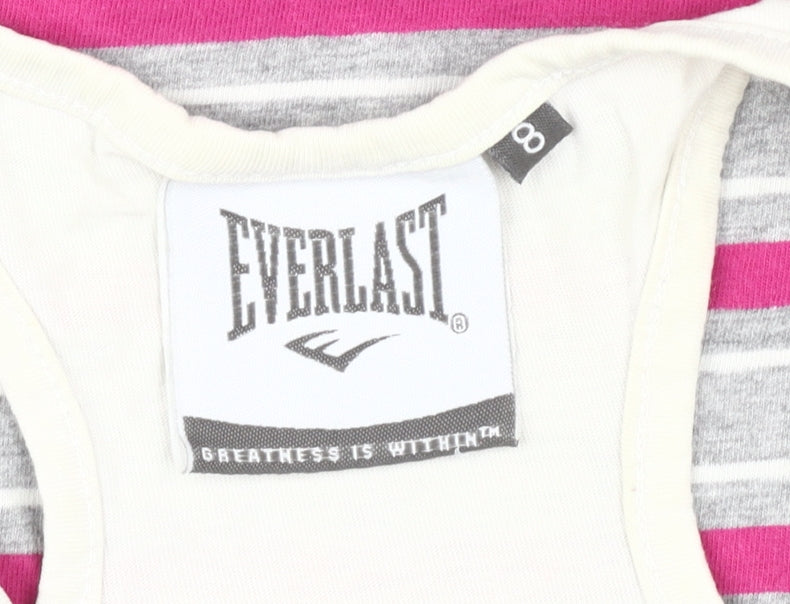 Everlast Women's Multicoloured Striped T-Shirt, Size 8