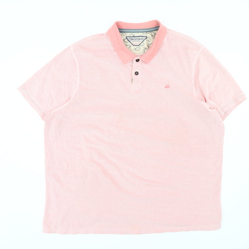 Mantaray Men's Pink 2XL Polo Short Sleeve Cotton