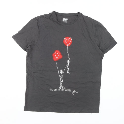 Comic Relief Unisex T-Shirt, Black, S, 100% Cotton