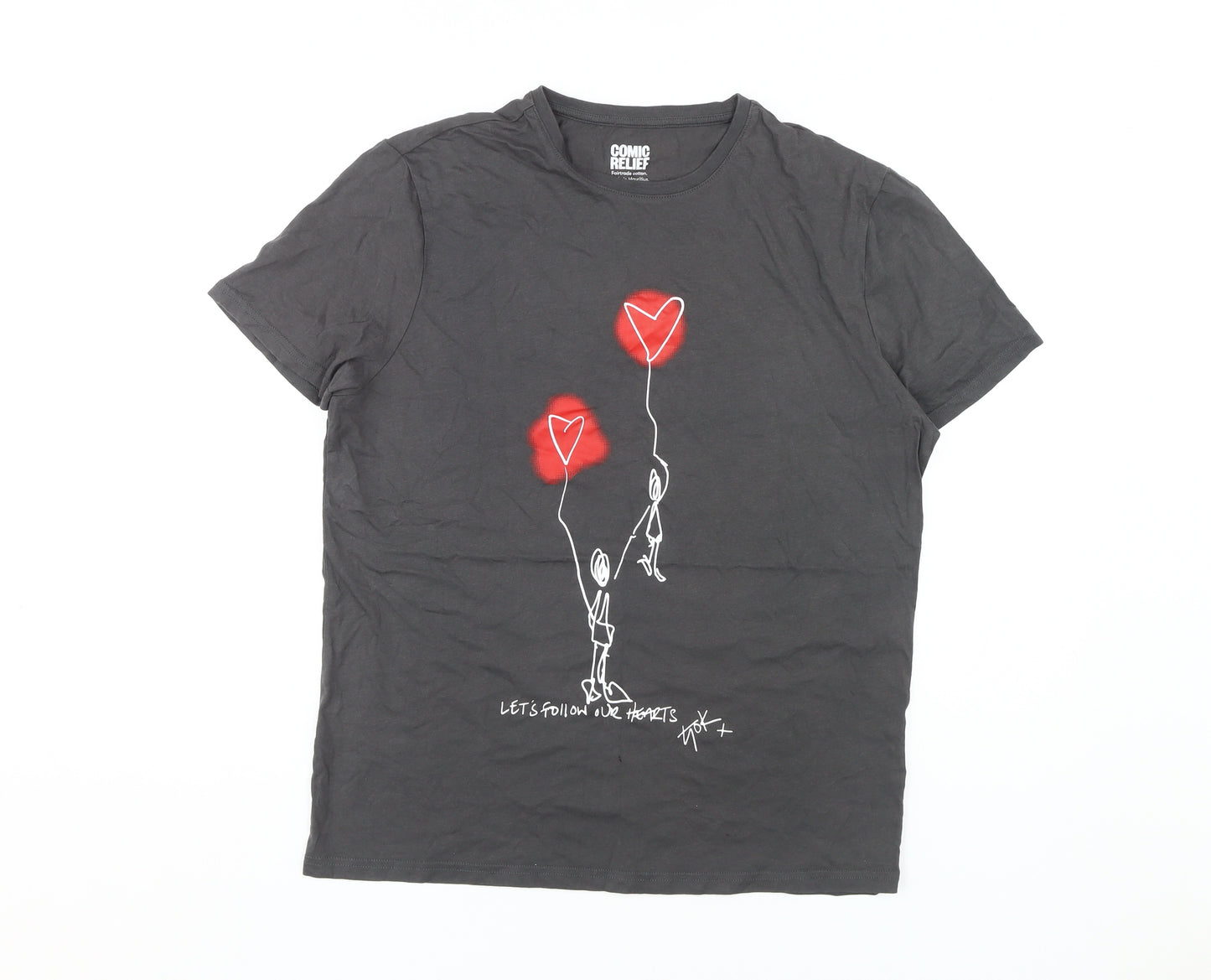 Comic Relief Unisex T-Shirt, Black, S, 100% Cotton