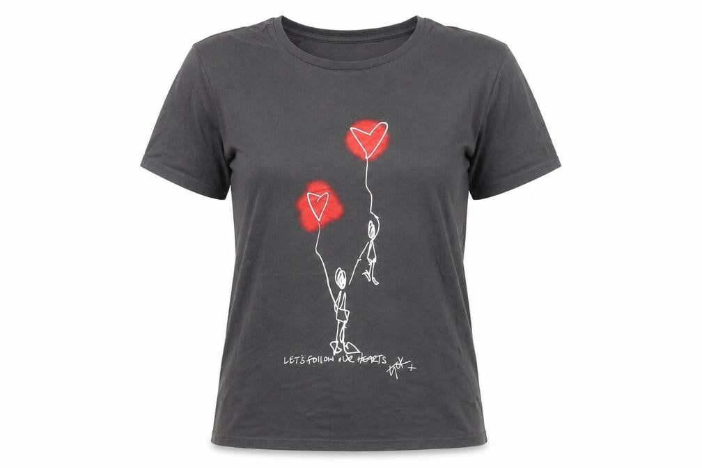 Front view of Comic Relief unisex t-shirt, black, s, 100% cotton