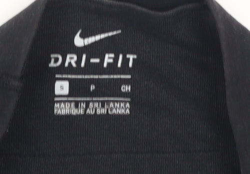 Nike Women's Black Ankle Leggings, Size S, Logo Pattern